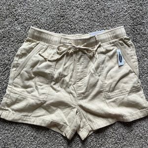 NWT Old Navy Khaki Linen Shorts
